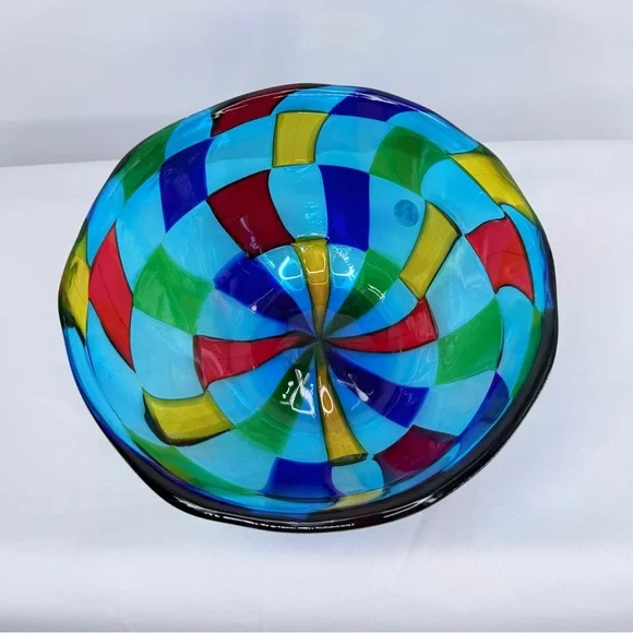 Mid-Century, Signed, Pezzato Murano Glass Bowl - Picture 7 of 11